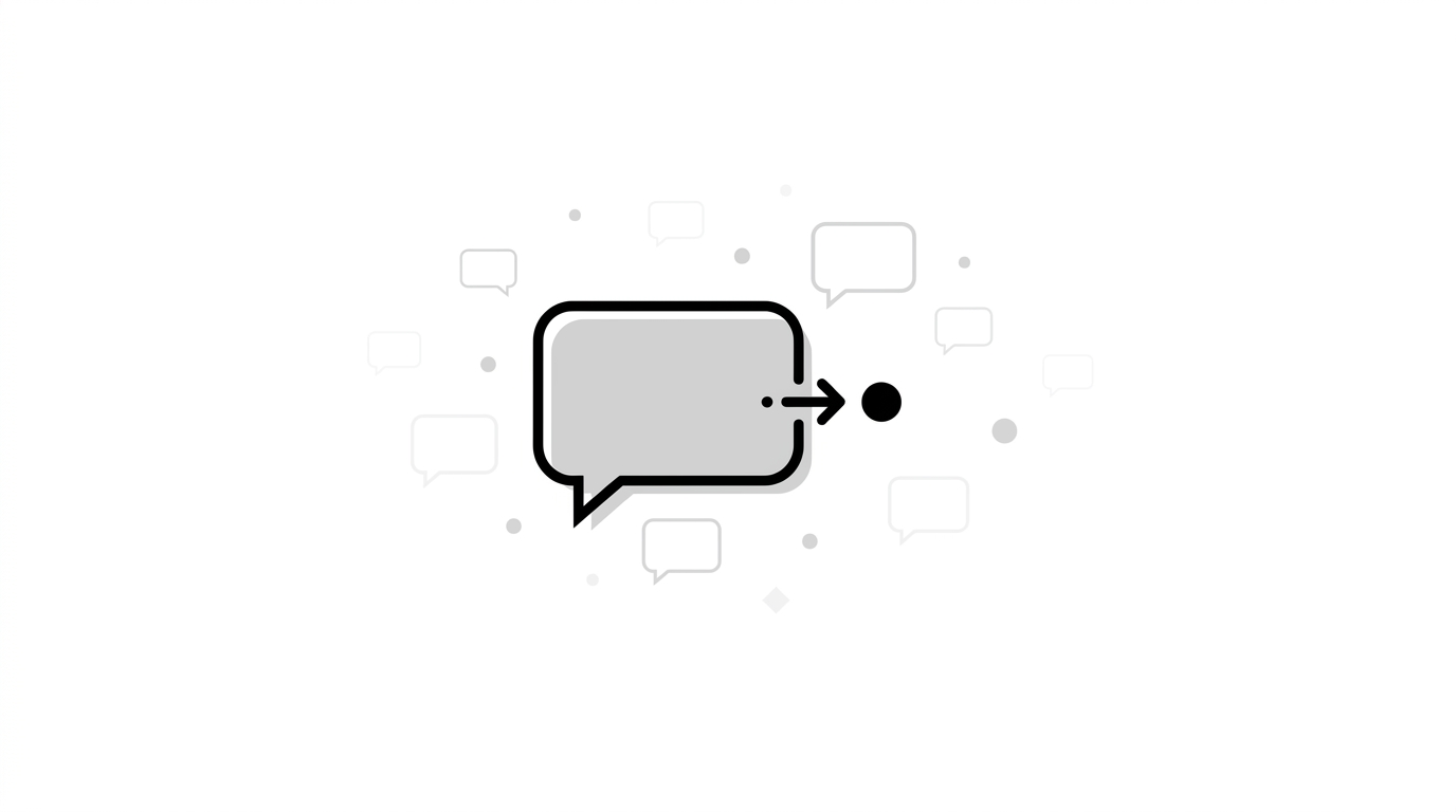 Abstract illustration of a speech bubble representing an extracted answer